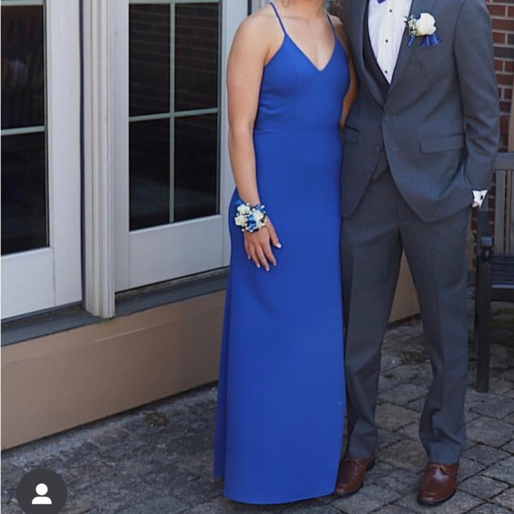 Long dark blue dress